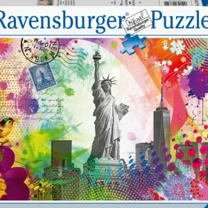 Hot Puzzle Cartolina Di New York, 500 Pezzi, Puzzle Adulti Puzzle 500 Pezzi