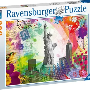 Hot Puzzle Cartolina Di New York, 500 Pezzi, Puzzle Adulti Puzzle 500 Pezzi