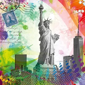 Hot Puzzle Cartolina Di New York, 500 Pezzi, Puzzle Adulti Puzzle 500 Pezzi