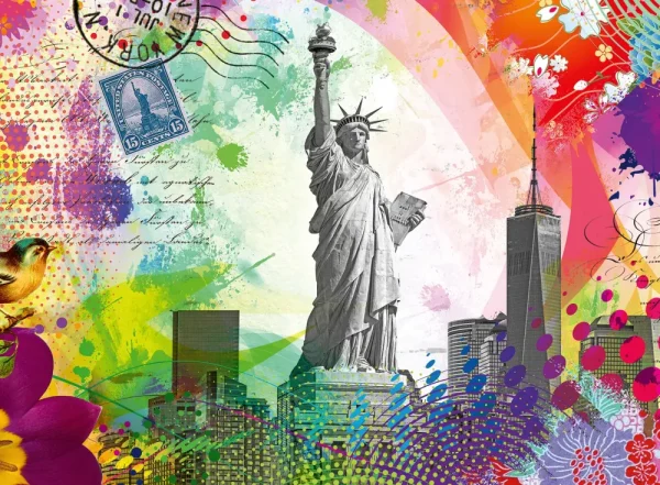 Hot Puzzle Cartolina Di New York, 500 Pezzi, Puzzle Adulti Puzzle 500 Pezzi