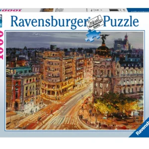 New Puzzle Dipinto Di Madrid, La Gran Via, 1000 Pezzi, Puzzle Adulti Puzzle 1000 Pezzi