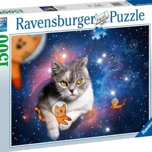 Sale Puzzle Gatto Nello Spazio, 1500 Pezzi, Puzzle Adulti Puzzle 1000 Pezzi