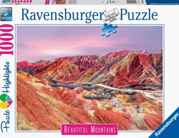 Outlet Puzzle Montagne Arcobaleno, Cina, Collezione Beautiful Mountains, 1000 Pezzi, Puzzle Adulti Puzzle 1000 Pezzi