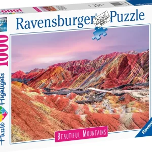 Outlet Puzzle Montagne Arcobaleno, Cina, Collezione Beautiful Mountains, 1000 Pezzi, Puzzle Adulti Puzzle 1000 Pezzi