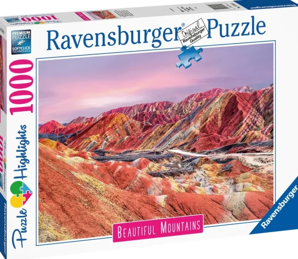 Outlet Puzzle Montagne Arcobaleno, Cina, Collezione Beautiful Mountains, 1000 Pezzi, Puzzle Adulti Puzzle 1000 Pezzi