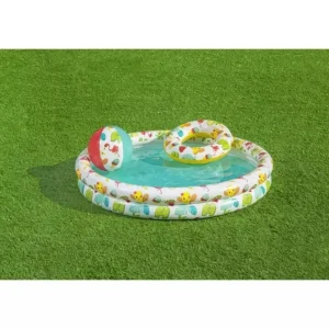 Clearance Set Piscina Barriera Corallina A 2 Anelli Cm. 122 20. Include: Pallone Cm. 41 E Salvagente Cm. 51 Gonfiabili Per Bambini