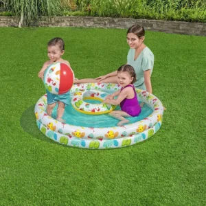 Clearance Set Piscina Barriera Corallina A 2 Anelli Cm. 122 20. Include: Pallone Cm. 41 E Salvagente Cm. 51 Gonfiabili Per Bambini