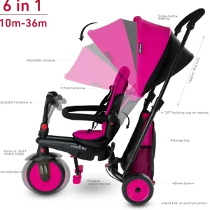 Best Smartrike Str3 Folding 6 In 1 Rosa Tricicli E Balance Bikes