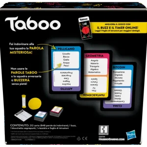 Flash Sale Taboo, Gioco Da Tavolo, Giochi Con Parole Da Indovinare Per Adulti E Adolescenti Dai 13 Anni In Su, Giochi Per Le Feste Per 4 O Piu Giocatori Giochi In Scatola Per Famiglia