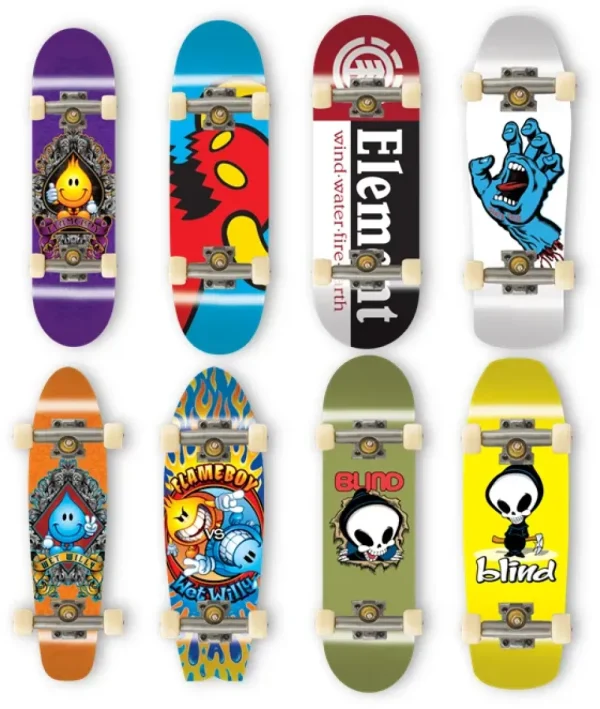 Outlet , Confezione Da 8 Fingerboard Del 25° Anniversario, Mini Skateboard Da Collezione, Giocattoli Per Bambini Da 6 Anni In Su Modellini Veicoli In Scala