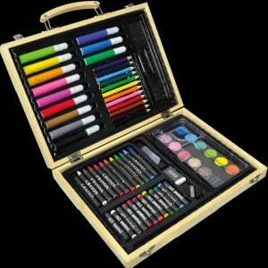 Sale Valigetta In Legno 67 Pcs Kit Artistici E Pittura