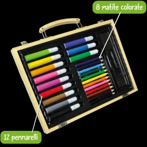 Sale Valigetta In Legno 67 Pcs Kit Artistici E Pittura