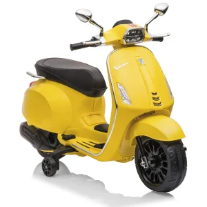 Fashion Vespa Elettrica Per Bambini Piaggio 12V Giallo Sole Cavalcabili Elettrici