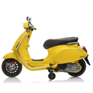 Fashion Vespa Elettrica Per Bambini Piaggio 12V Giallo Sole Cavalcabili Elettrici