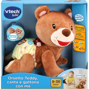 Best L'Orsetto Teddy Canta E Gattona Con Me, Un Vero Compagno Di Gattonate Per Il Bambino! Giochi Di Apprendimento